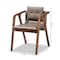 Baxton Studio Marcena Mid-Century Modern Grey Imitation Leather Upholstered 2-Piece Wood Dining Chair Set, PR Set of 2 188-11664-ZORO - alternate 4